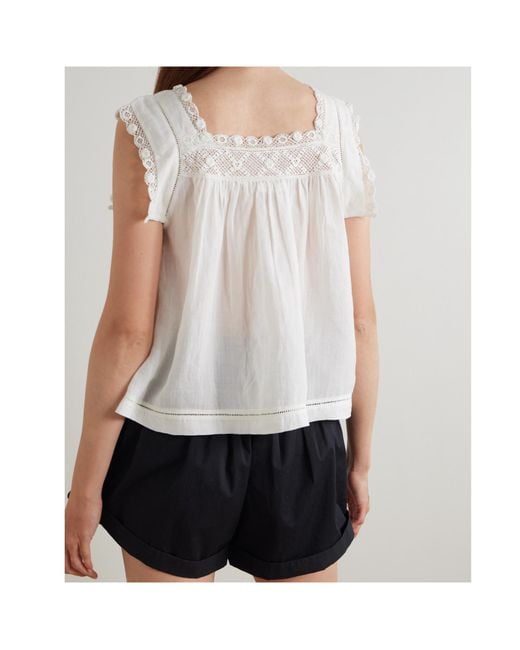 Doen White Sleeveless Tops
