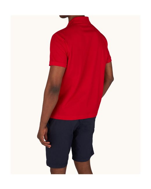 Paul & Shark Red Logo Piqué Polo Shirt for men