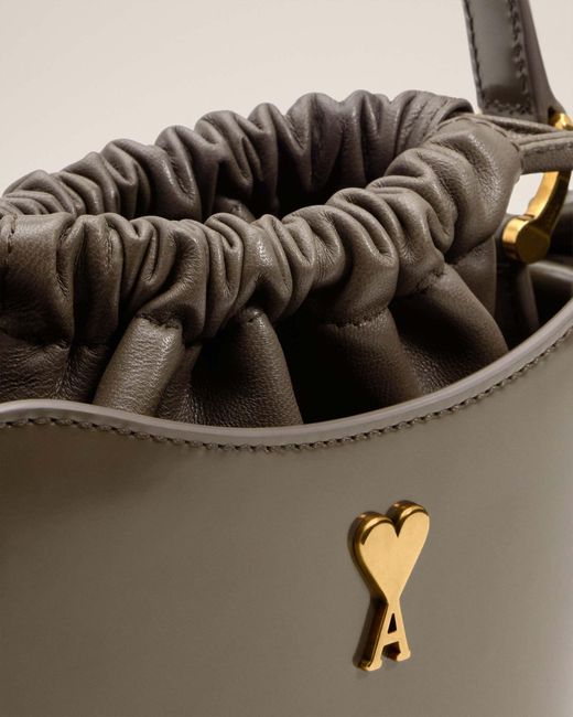 AMI Gray Mini Handle Shoulder Bag for men