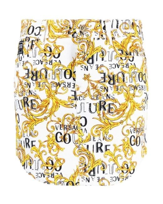 Versace Jeans Metallic Printed Skirt