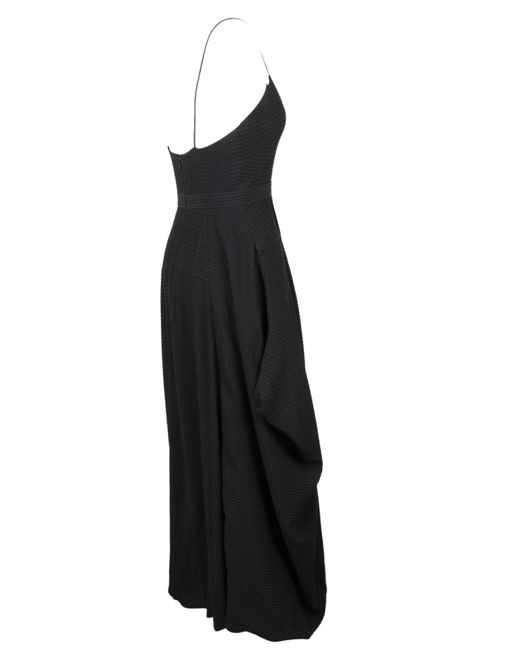 Stella McCartney Black Plunge-Neck Draped Dress
