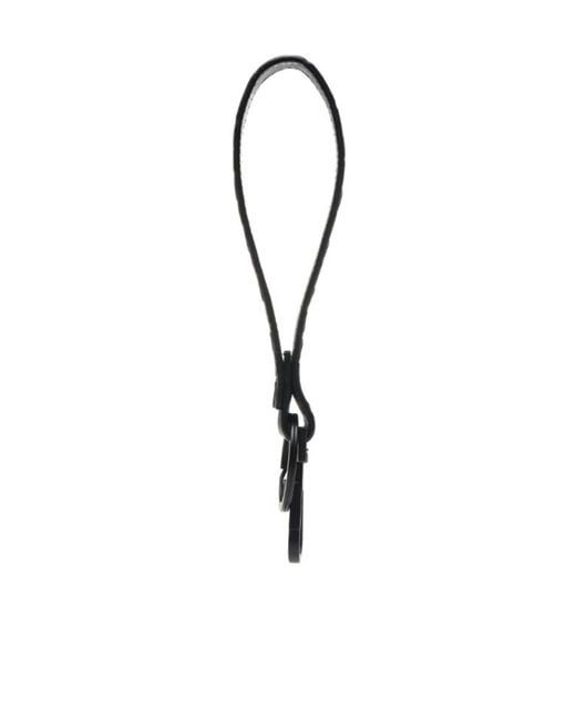 Bottega Veneta White Logo Keychain for men