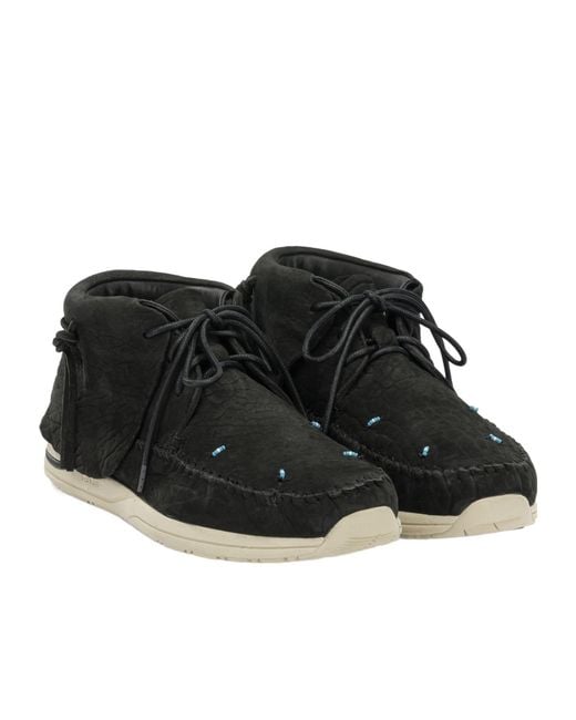 Visvim Black Lhamo Folk Lace-Up Ankle Boots for men