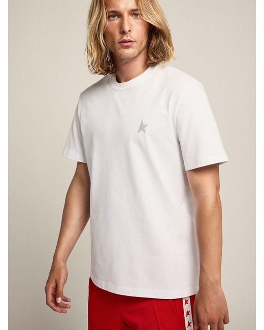 Golden Goose Deluxe Brand White Star Printed Crewneck T-Shirt for men