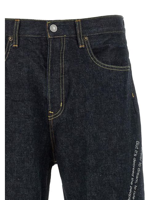 Undercover Blue Belt-Loop Jeans for men