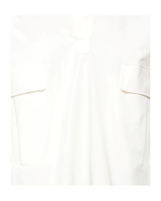Max Mara White Solid-Color Long-Sleeved Shirt