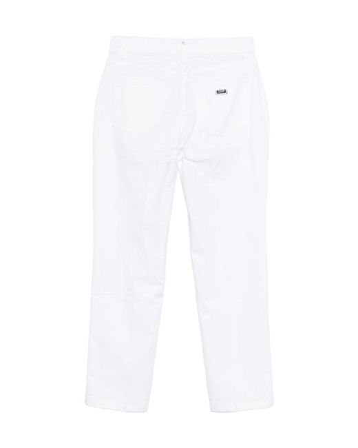 Liu Jo White Logo-Patch Trousers