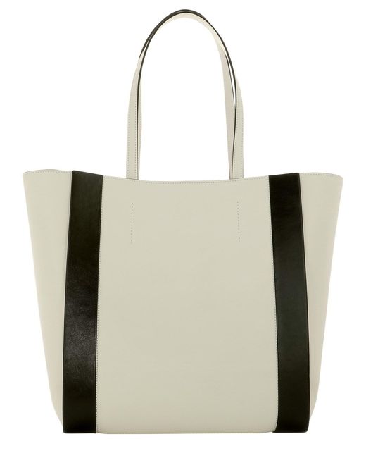McQueen Natural Logo-Print Two-Tone Tote Bag