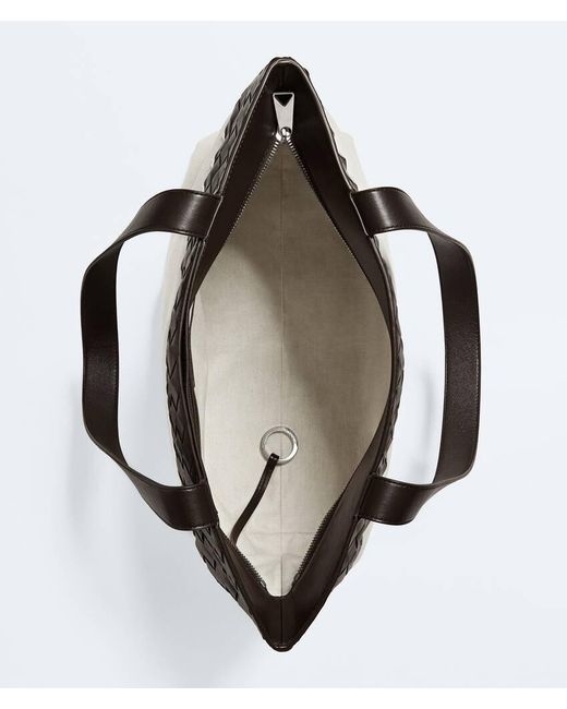 Bottega Veneta White Small Intrecciato Zipped Tote for men