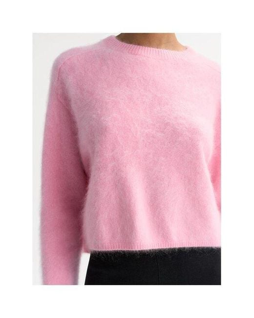 Soft Goat Pink Long-Sleeved Sweater