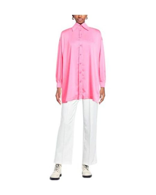 Dolce & Gabbana Pink Minimalist Satin Shirt
