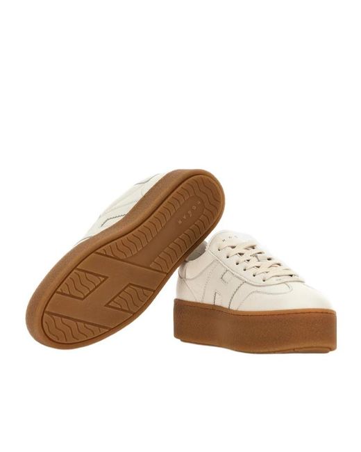 Hogan White Cool H Patch Sneakers