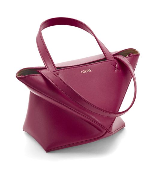 Loewe Purple Mini Puzzle Fold Tote