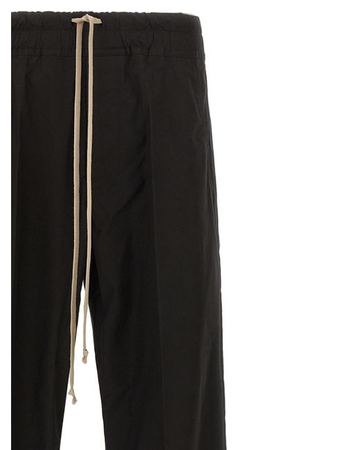 Rick Owens Black Dietrich Drawstring Pants for men