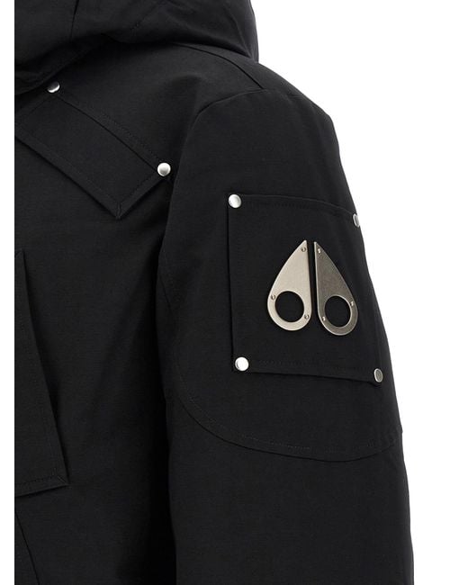 Moose Knuckles Blue Hooded Down Jacket for men