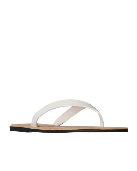 The Row White Beach Flip Flop