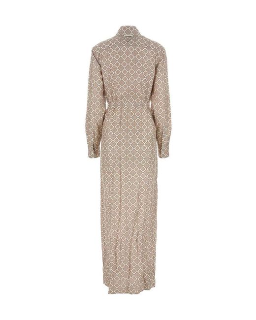 Prada Natural Long Sleeved Dress