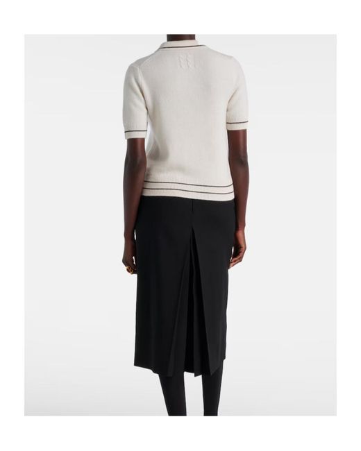 Nili Lotan White Short-Sleeved Polo Shirt