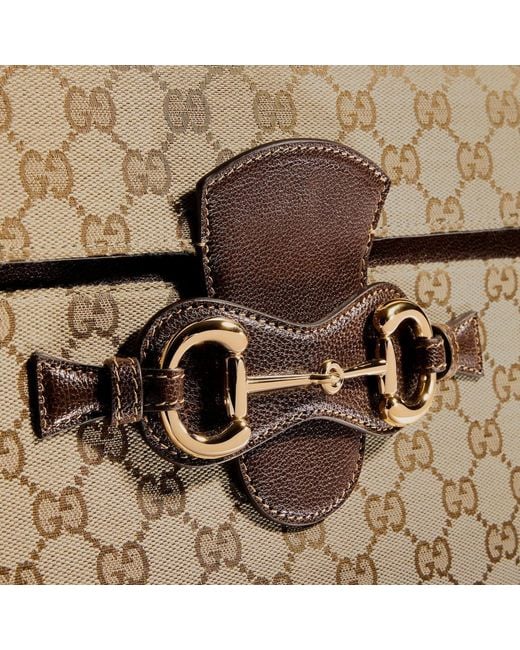 Gucci Natural Horsebit Duomo Medium Top Handle Bag
