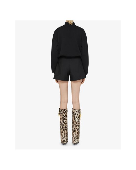 Givenchy Black Buttons-Detailed Shorts