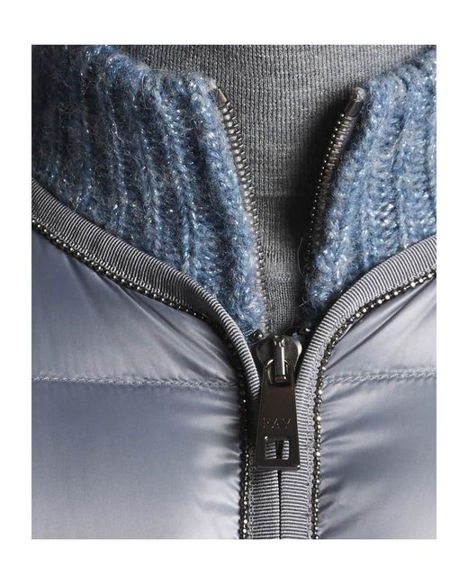 Fay Blue Zip-Up Quilted Jacket
