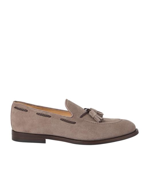 Brunello Cucinelli Brown Tassel Loafers for men