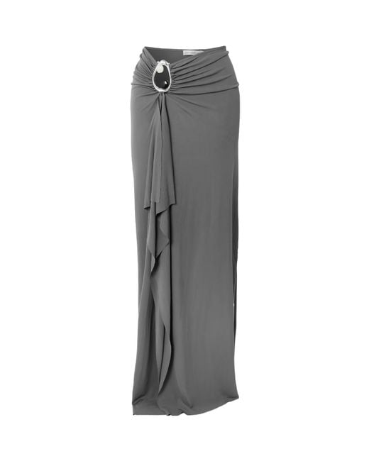 Christopher Esber Gray Asymmetrical Skirt