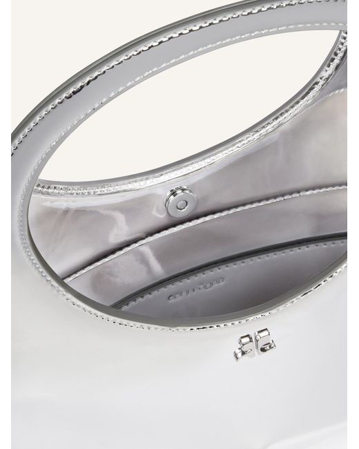 Courreges White Courrèges Logo Detailed Metallic Shoulder Bag