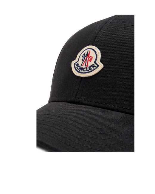 Moncler Black Simple Cotton Hat for men