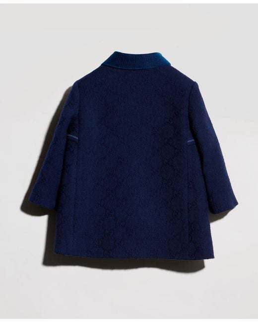 Gucci Blue Gg Coat