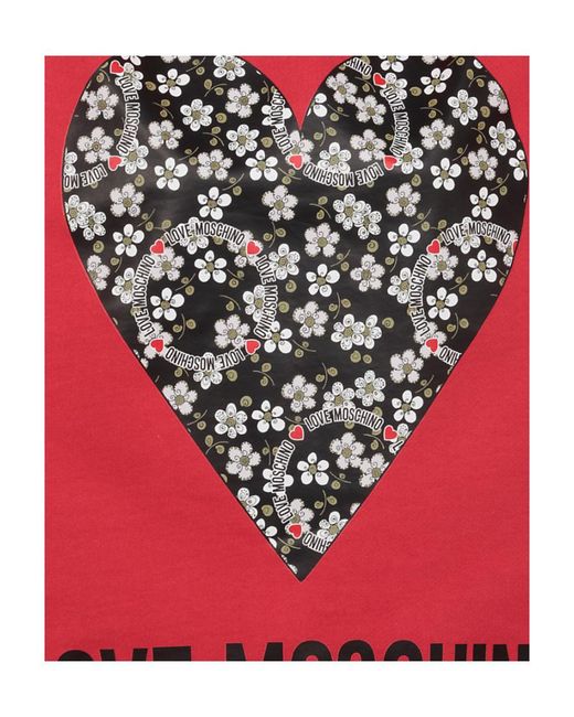 Moschino Red Logo Round-Necked Sweater