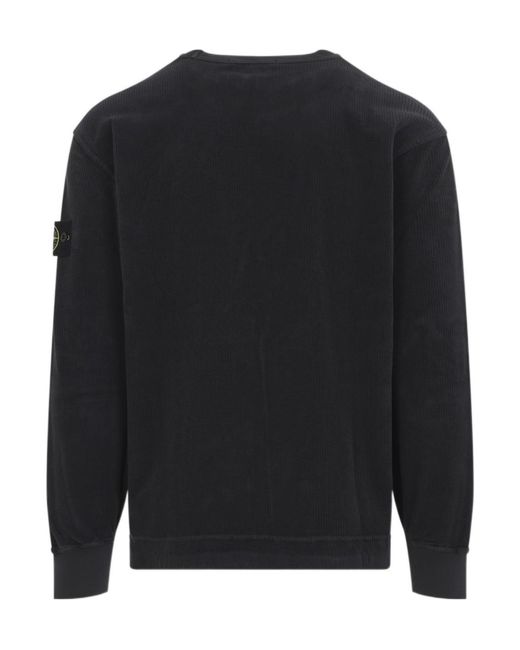Stone Island Blue Long-Sleeve Sweatshirt for men