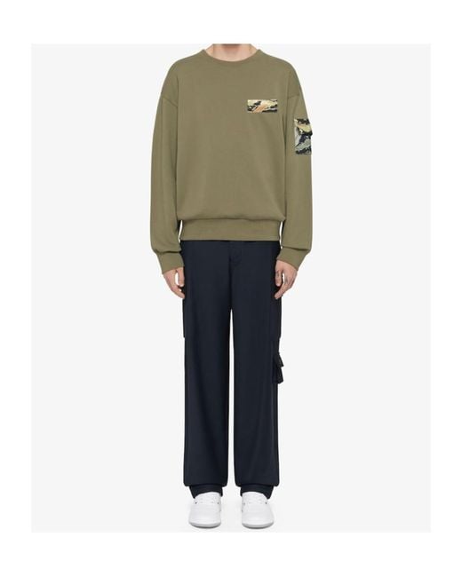 Givenchy Green Camo Patch Crewneck Sweatshirt for men