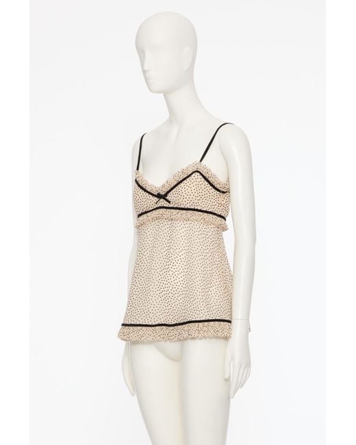 Valentino Natural Polka Dot Camisole
