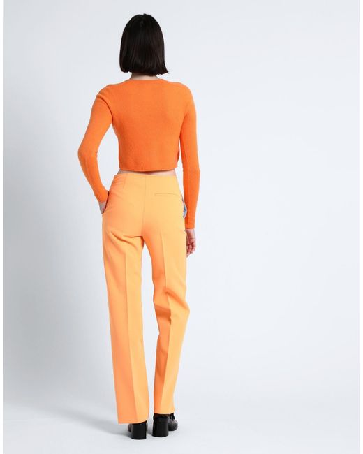 MAX&Co. Orange Lightweight Knit Crew Neck Long Sleeve Top