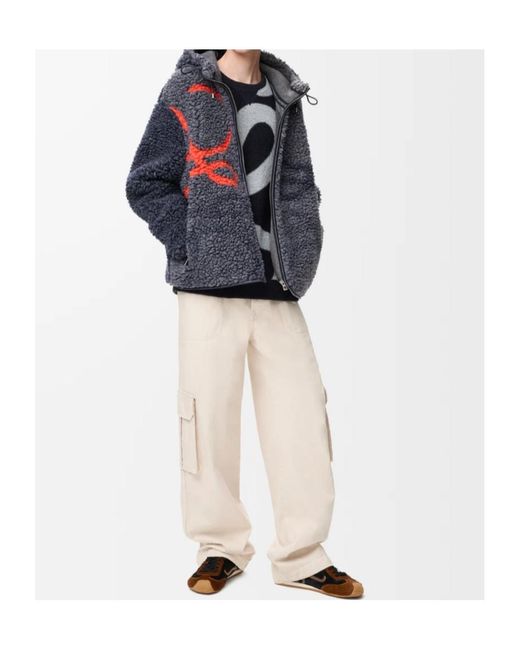 Loewe Blue Anagram Fleece Jacket for men