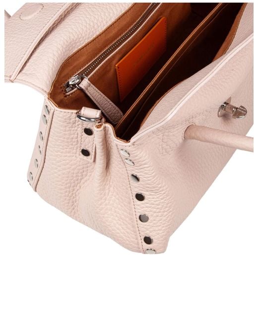 Zanellato Pink Dotta Centauro Small Top Handle Bag