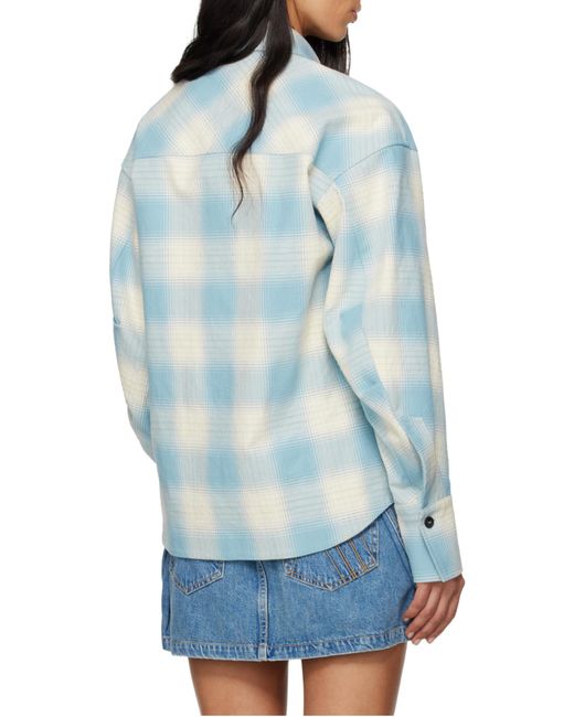 The Attico Blue The Eliza Checked Shirt