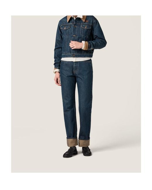 Miu Miu Blue Five-Pocket Denim Jeans