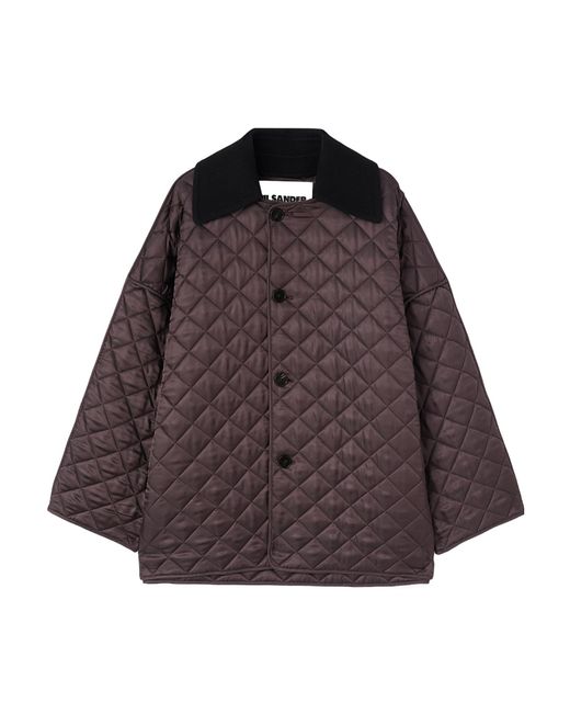Jil Sander Brown Quilted Down Jacket for men