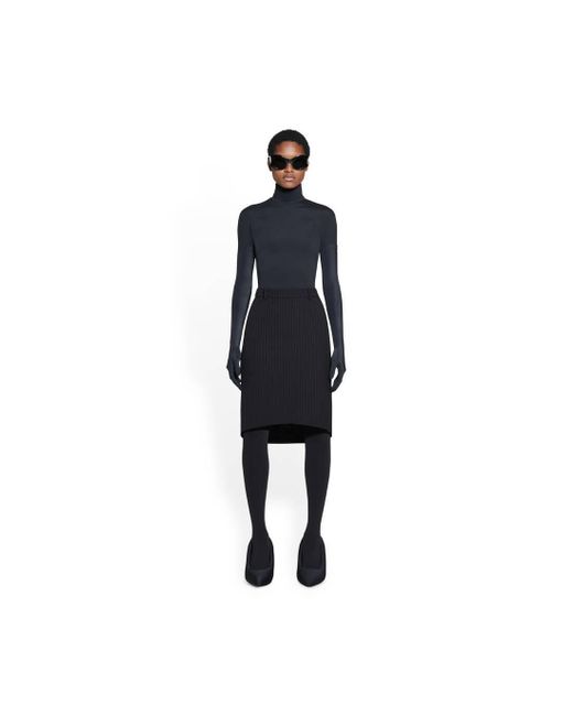 Balenciaga Blue Gonna A Tubino Hourglass Da Donna