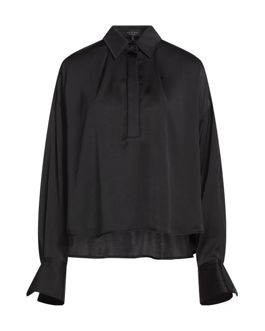 Rag & Bone Black Plain Colour Top