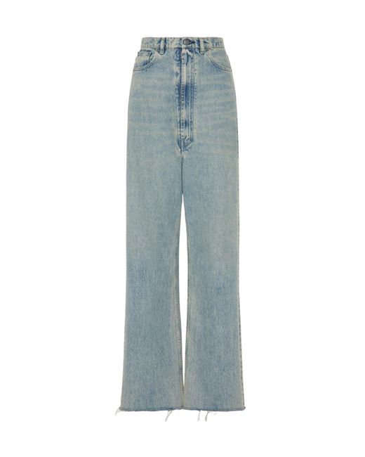 Maison Margiela Blue Wide-Leg Jeans