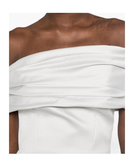 Solace London White Tube Top Dress