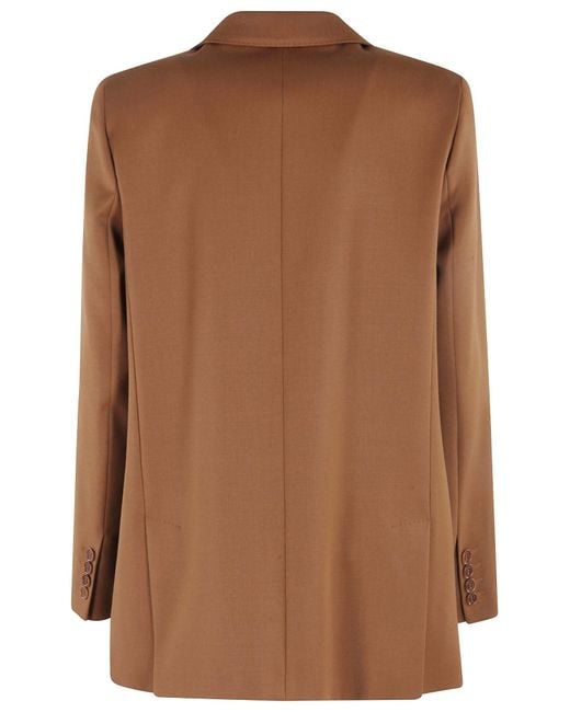 Max Mara Brown Double Breasted Button-Up Blazer
