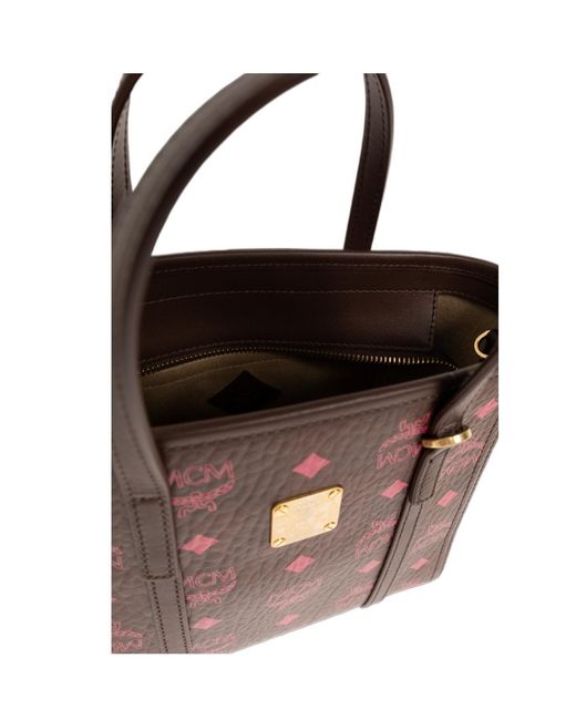 MCM Brown Toni Double-Handle Shoulder Bag