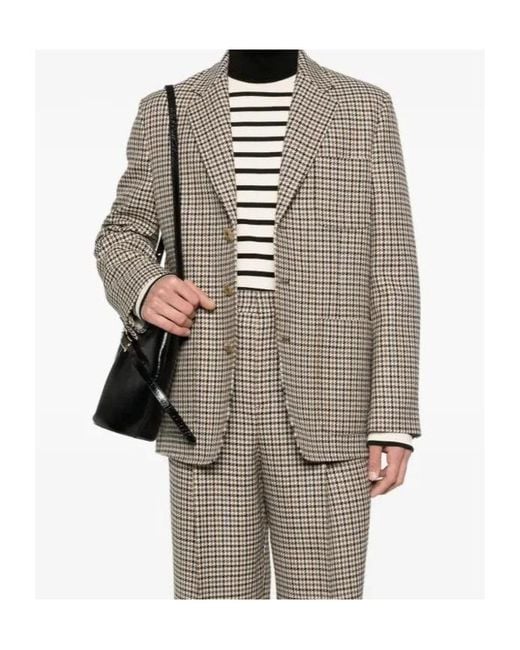 Valentino Brown Check Blazer for men