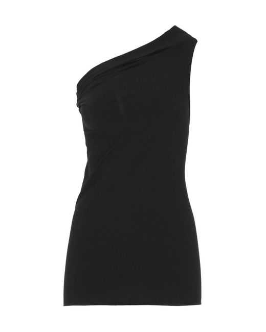 Rick Owens Black One-Shoulder Draped Top