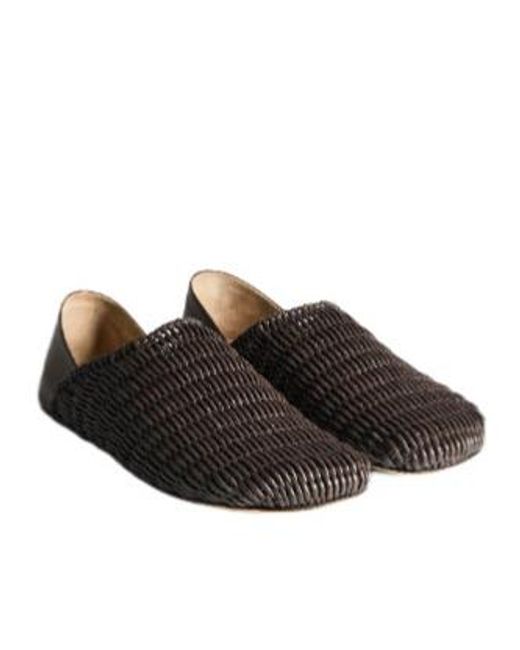 J.W. Anderson Brown Woven-Design Loafers for men