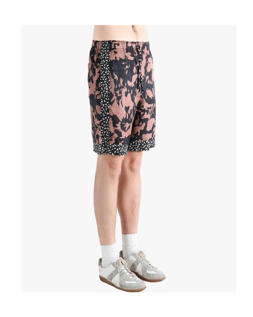 Dries Van Noten Red All-Over Patterned Drawstring Swim Shorts for men